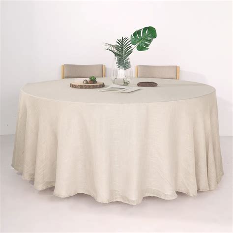 round tablecloth beige|More.